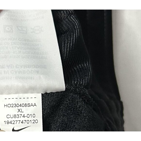 Nike Jacket Youth XL Black White Logo Swoosh Track Full Zip CU8374 Lightweight - Picture 9 of 12